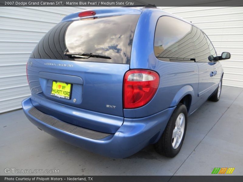 Marine Blue Pearl / Medium Slate Gray 2007 Dodge Grand Caravan SXT