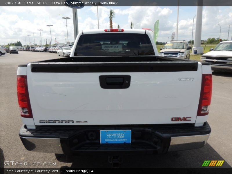 Summit White / Ebony Black 2007 GMC Sierra 1500 SLE Crew Cab