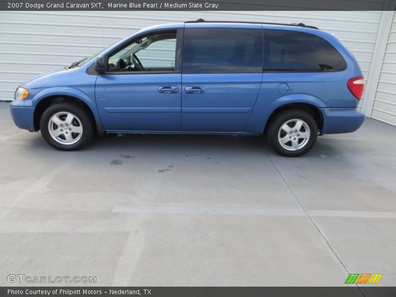 Marine Blue Pearl / Medium Slate Gray 2007 Dodge Grand Caravan SXT