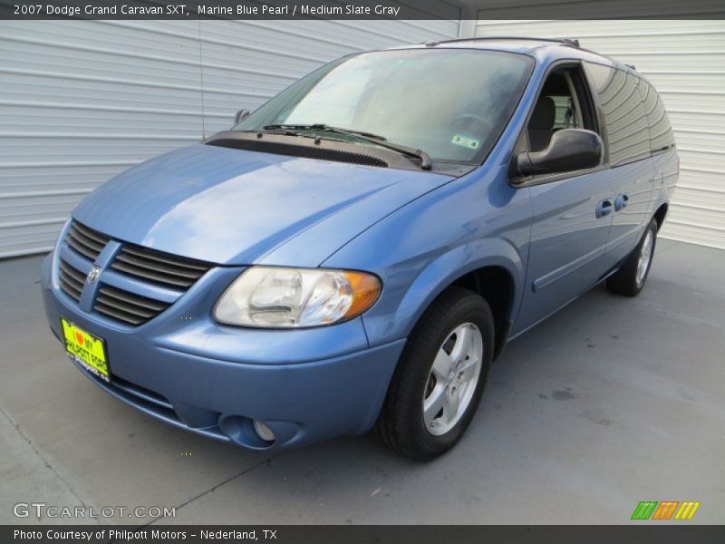 Marine Blue Pearl / Medium Slate Gray 2007 Dodge Grand Caravan SXT