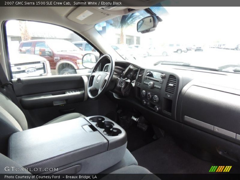 Summit White / Ebony Black 2007 GMC Sierra 1500 SLE Crew Cab