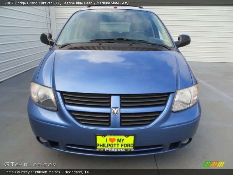 Marine Blue Pearl / Medium Slate Gray 2007 Dodge Grand Caravan SXT