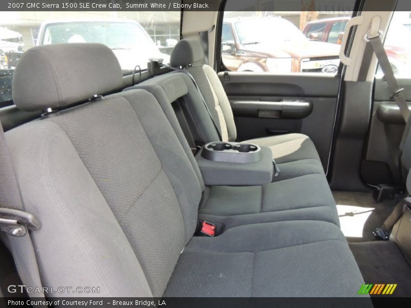 Summit White / Ebony Black 2007 GMC Sierra 1500 SLE Crew Cab