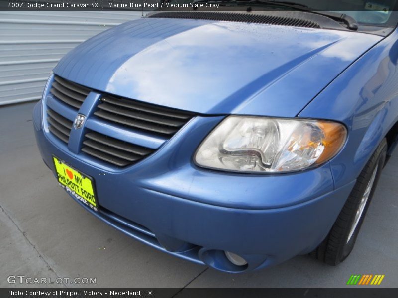 Marine Blue Pearl / Medium Slate Gray 2007 Dodge Grand Caravan SXT
