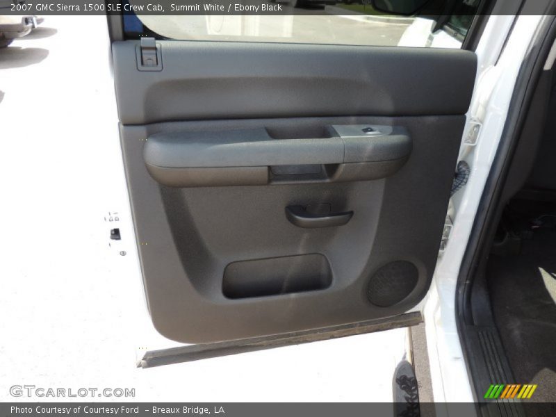 Summit White / Ebony Black 2007 GMC Sierra 1500 SLE Crew Cab