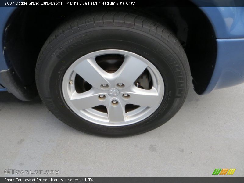 Marine Blue Pearl / Medium Slate Gray 2007 Dodge Grand Caravan SXT
