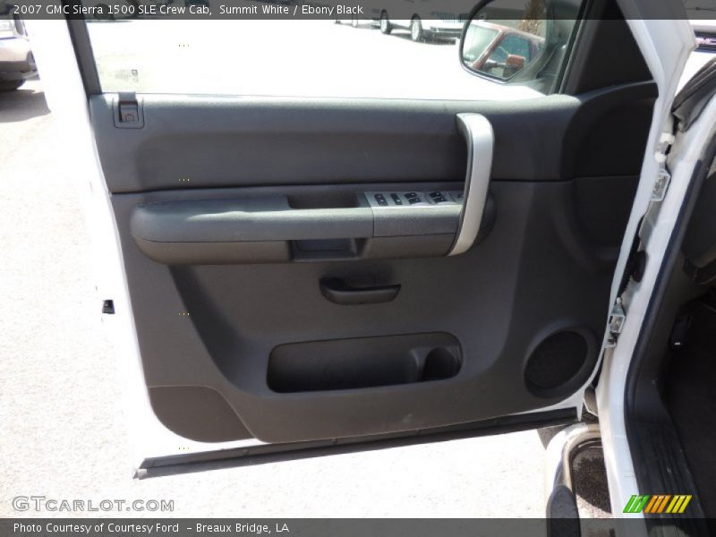 Summit White / Ebony Black 2007 GMC Sierra 1500 SLE Crew Cab