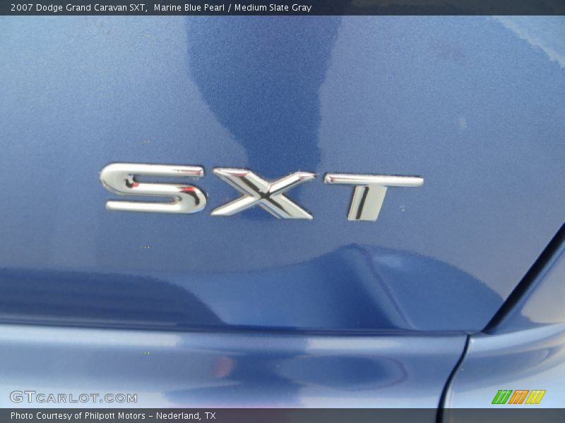 Marine Blue Pearl / Medium Slate Gray 2007 Dodge Grand Caravan SXT