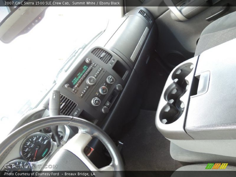 Summit White / Ebony Black 2007 GMC Sierra 1500 SLE Crew Cab