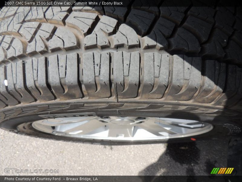Summit White / Ebony Black 2007 GMC Sierra 1500 SLE Crew Cab