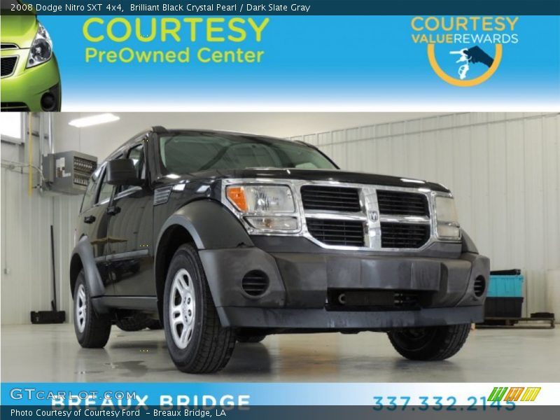 Brilliant Black Crystal Pearl / Dark Slate Gray 2008 Dodge Nitro SXT 4x4