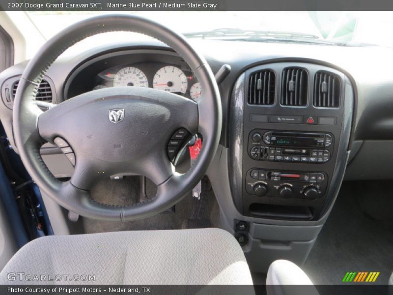 Marine Blue Pearl / Medium Slate Gray 2007 Dodge Grand Caravan SXT