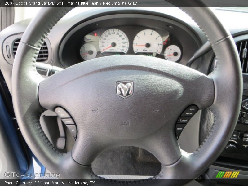 Marine Blue Pearl / Medium Slate Gray 2007 Dodge Grand Caravan SXT