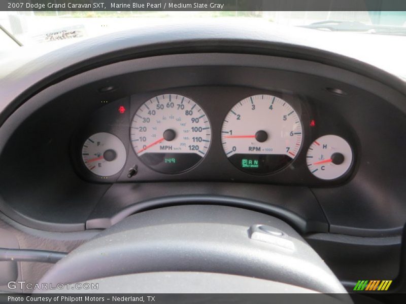 Marine Blue Pearl / Medium Slate Gray 2007 Dodge Grand Caravan SXT