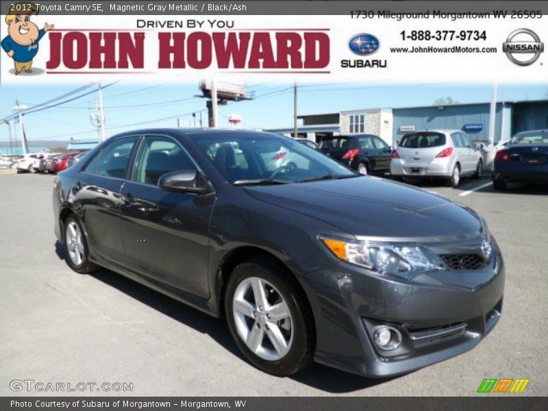 Magnetic Gray Metallic / Black/Ash 2012 Toyota Camry SE