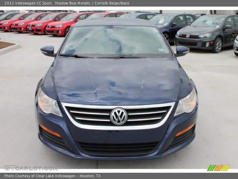 Shadow Blue Metallic / Cornsilk Beige/Black 2011 Volkswagen CC Sport