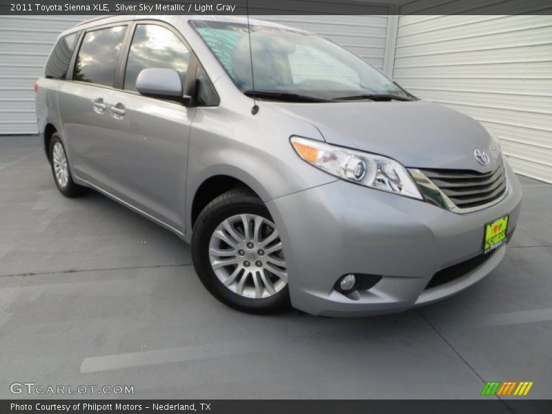 Silver Sky Metallic / Light Gray 2011 Toyota Sienna XLE