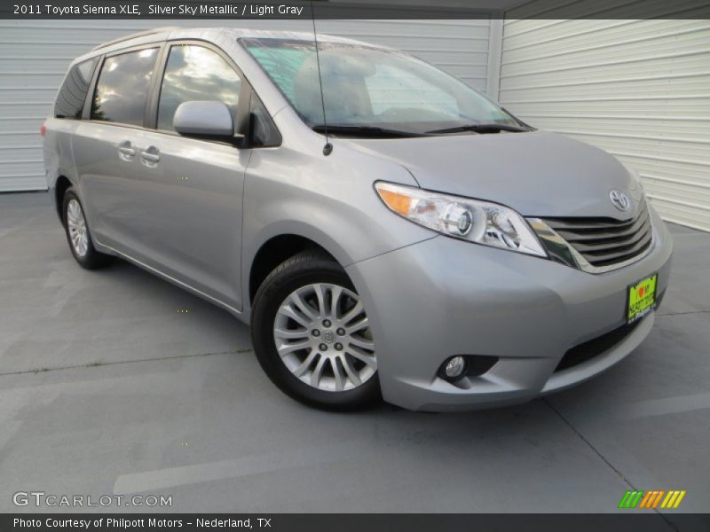 Silver Sky Metallic / Light Gray 2011 Toyota Sienna XLE