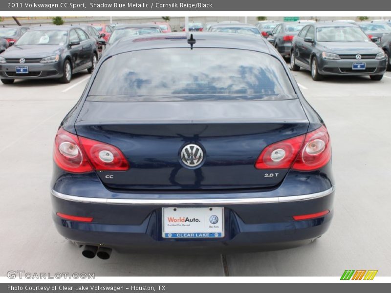 Shadow Blue Metallic / Cornsilk Beige/Black 2011 Volkswagen CC Sport