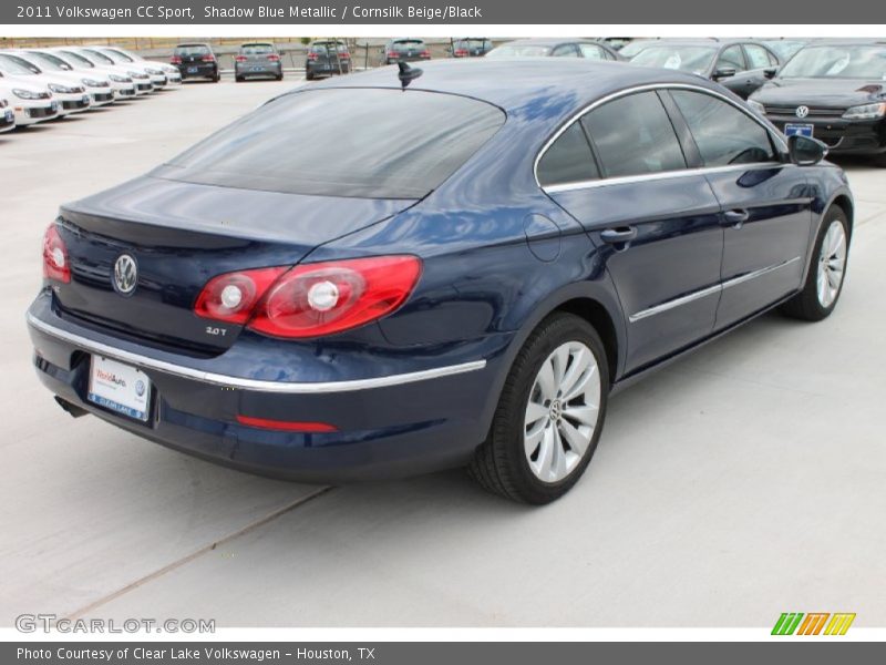Shadow Blue Metallic / Cornsilk Beige/Black 2011 Volkswagen CC Sport
