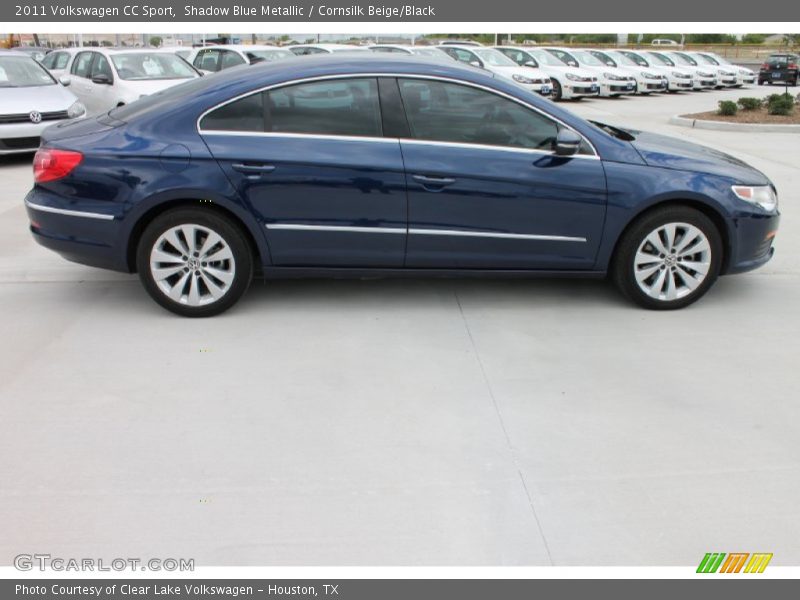 Shadow Blue Metallic / Cornsilk Beige/Black 2011 Volkswagen CC Sport