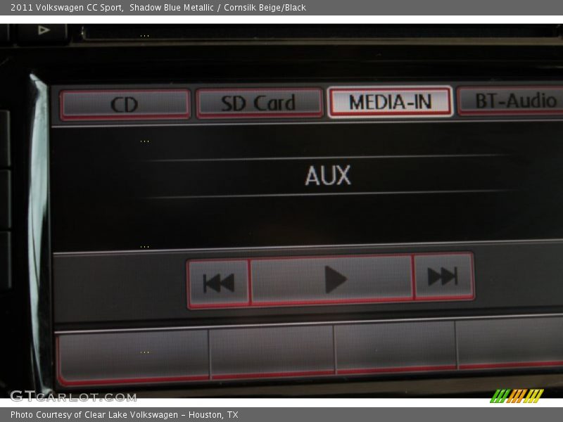 Shadow Blue Metallic / Cornsilk Beige/Black 2011 Volkswagen CC Sport