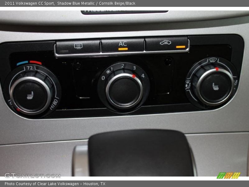 Shadow Blue Metallic / Cornsilk Beige/Black 2011 Volkswagen CC Sport