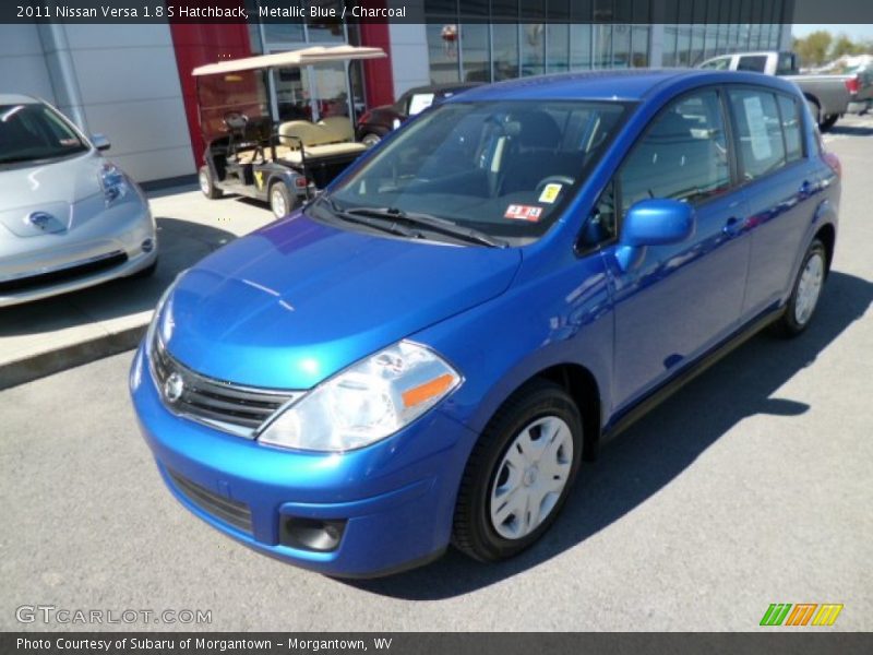 Metallic Blue / Charcoal 2011 Nissan Versa 1.8 S Hatchback
