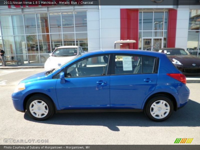 Metallic Blue / Charcoal 2011 Nissan Versa 1.8 S Hatchback