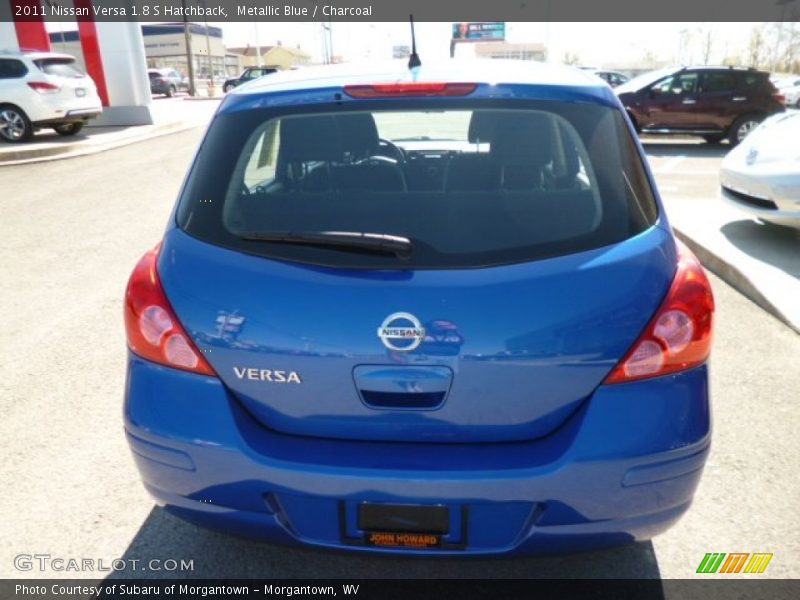 Metallic Blue / Charcoal 2011 Nissan Versa 1.8 S Hatchback