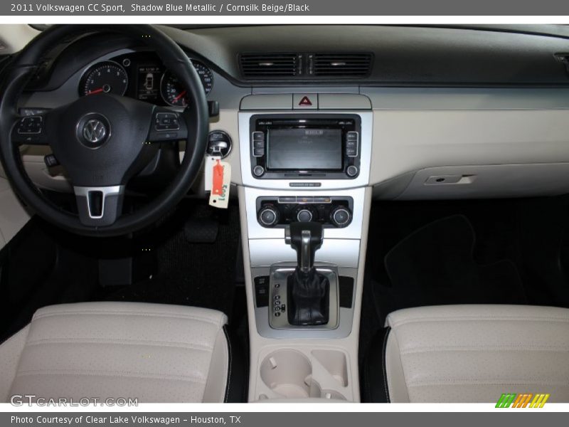 Shadow Blue Metallic / Cornsilk Beige/Black 2011 Volkswagen CC Sport