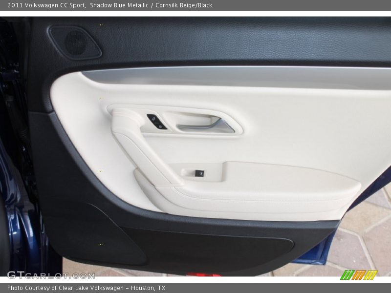 Shadow Blue Metallic / Cornsilk Beige/Black 2011 Volkswagen CC Sport