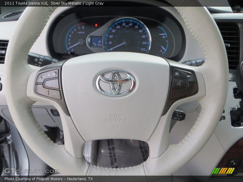 Silver Sky Metallic / Light Gray 2011 Toyota Sienna XLE