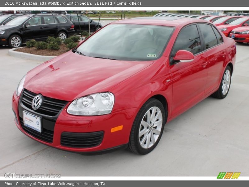 Salsa Red / Cornsilk Beige 2010 Volkswagen Jetta Wolfsburg Edition Sedan