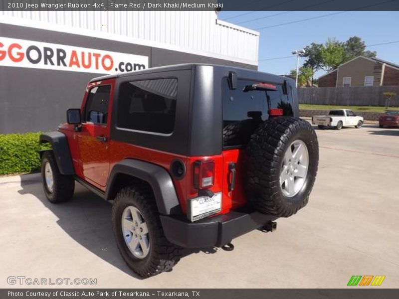 Flame Red / Dark Khaki/Medium Khaki 2010 Jeep Wrangler Rubicon 4x4