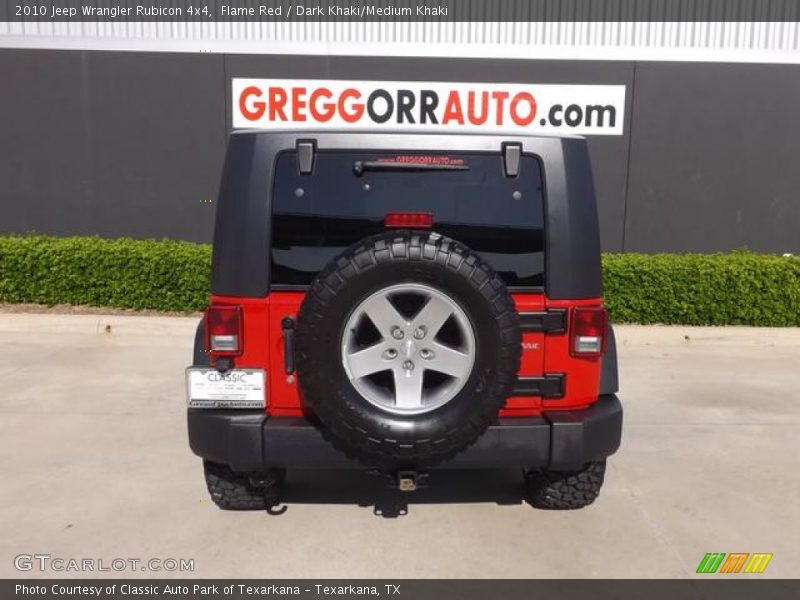 Flame Red / Dark Khaki/Medium Khaki 2010 Jeep Wrangler Rubicon 4x4