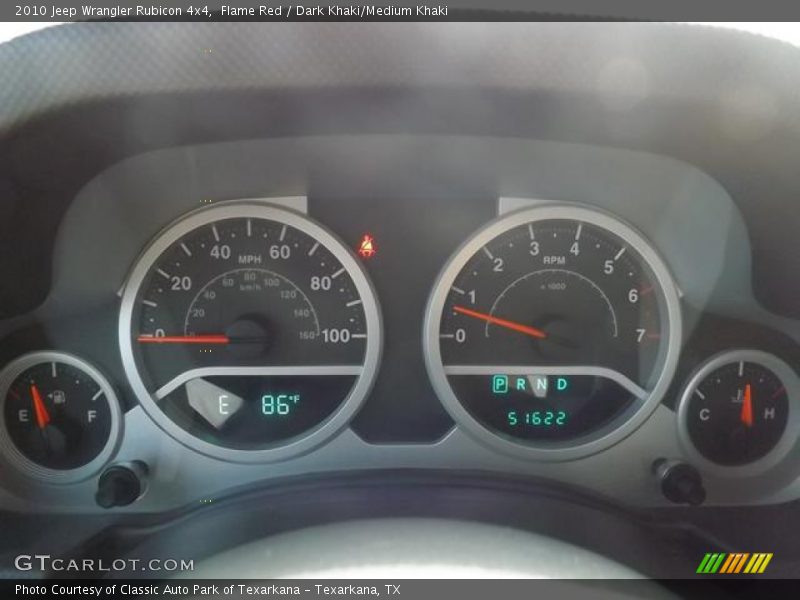 Flame Red / Dark Khaki/Medium Khaki 2010 Jeep Wrangler Rubicon 4x4