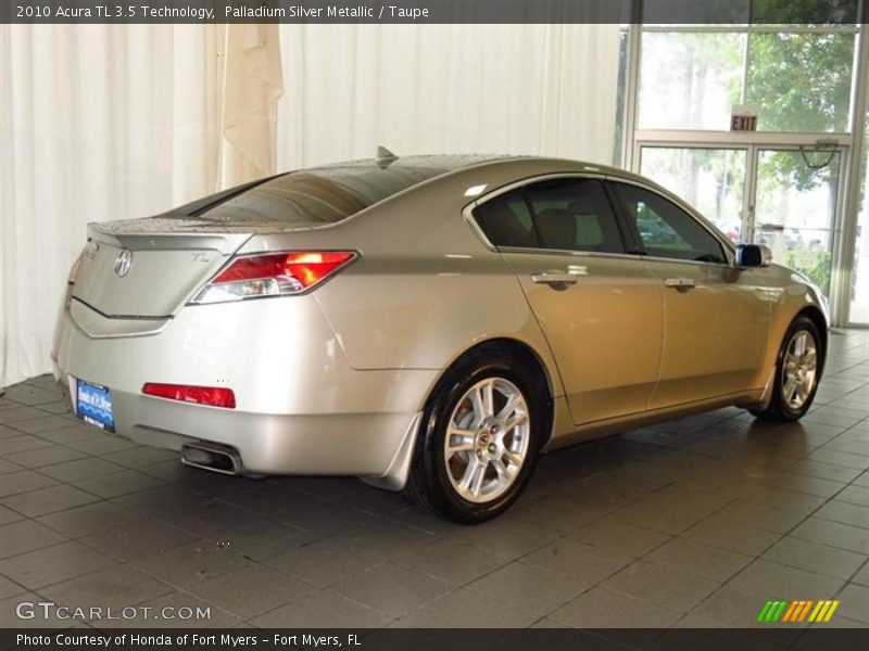 Palladium Silver Metallic / Taupe 2010 Acura TL 3.5 Technology