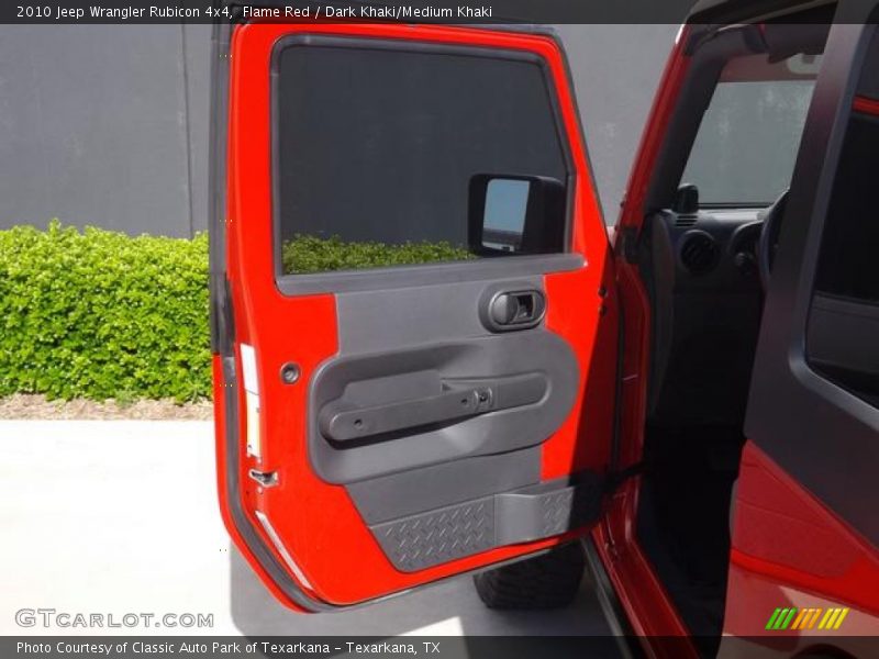 Flame Red / Dark Khaki/Medium Khaki 2010 Jeep Wrangler Rubicon 4x4