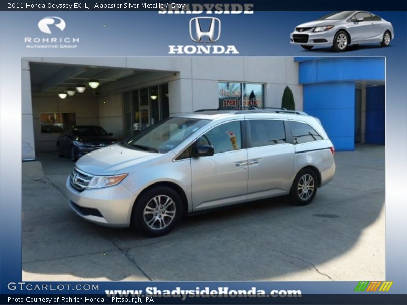 Alabaster Silver Metallic / Gray 2011 Honda Odyssey EX-L