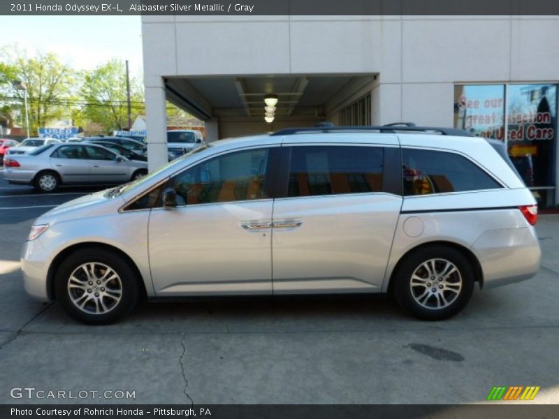 Alabaster Silver Metallic / Gray 2011 Honda Odyssey EX-L
