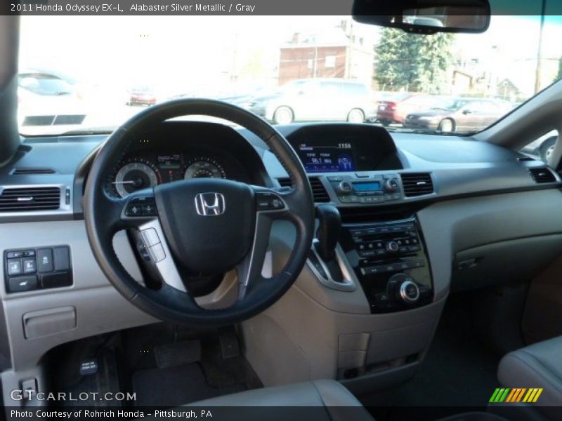 Alabaster Silver Metallic / Gray 2011 Honda Odyssey EX-L