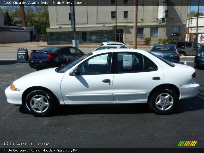 Bright White / Graphite 2002 Chevrolet Cavalier Sedan