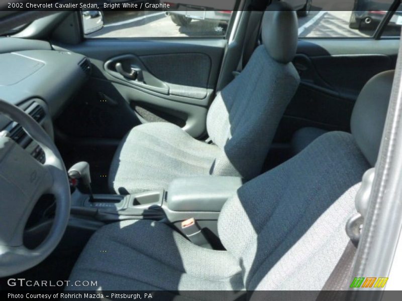 Bright White / Graphite 2002 Chevrolet Cavalier Sedan