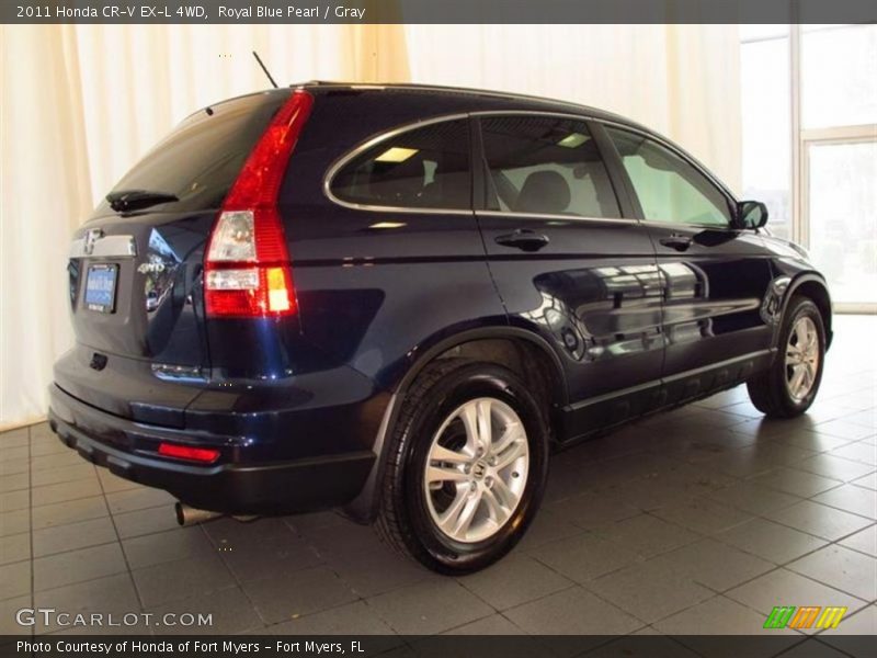 Royal Blue Pearl / Gray 2011 Honda CR-V EX-L 4WD