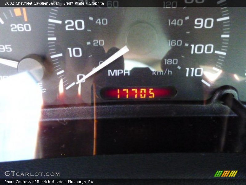 Bright White / Graphite 2002 Chevrolet Cavalier Sedan