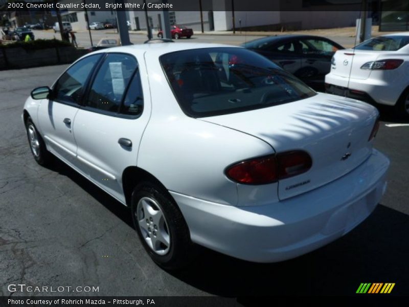 Bright White / Graphite 2002 Chevrolet Cavalier Sedan