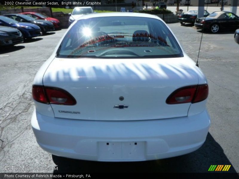 Bright White / Graphite 2002 Chevrolet Cavalier Sedan