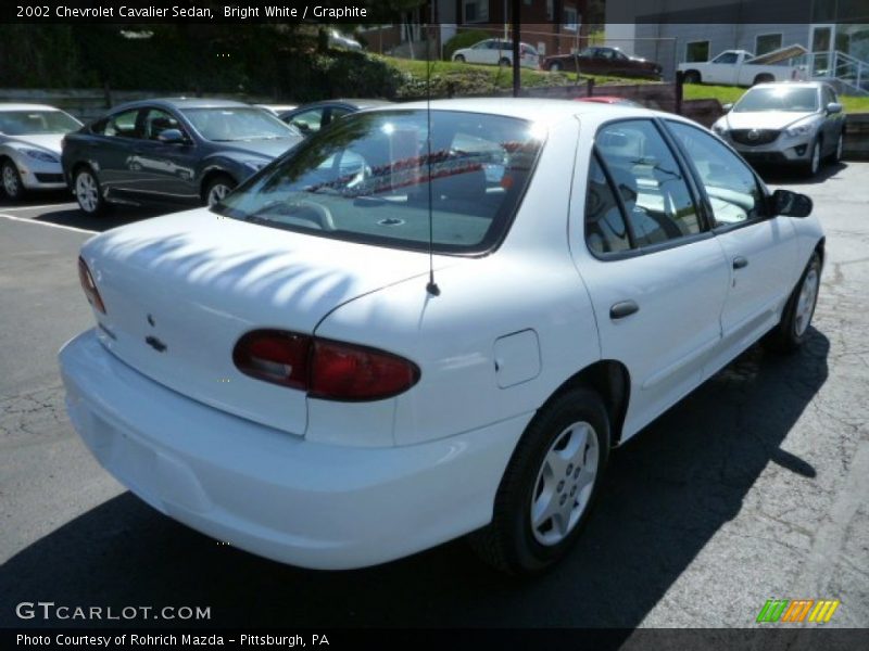 Bright White / Graphite 2002 Chevrolet Cavalier Sedan