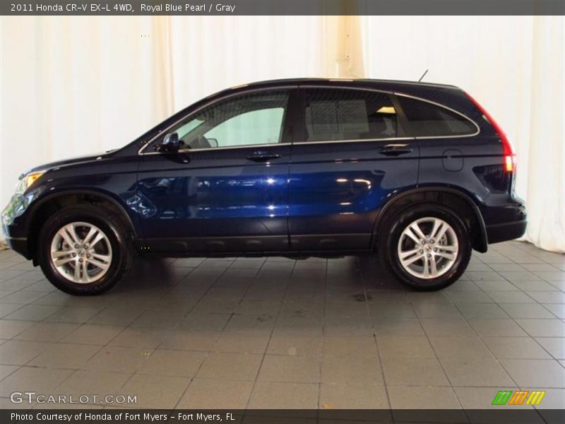 Royal Blue Pearl / Gray 2011 Honda CR-V EX-L 4WD